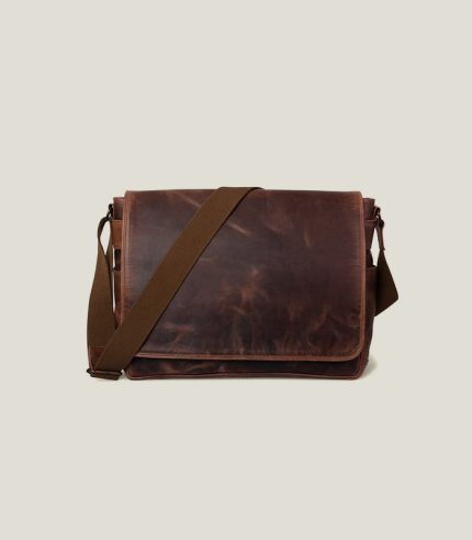 Leather Satchel Messenger Bag